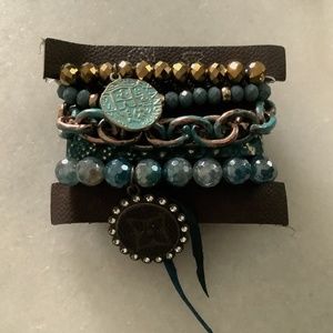 BRAND NEW gorgeous patina colored statement stack!!!!